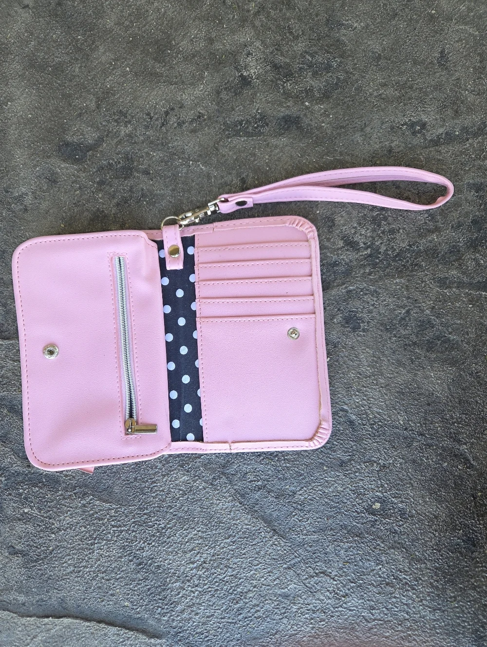 Pink Wristlet Zippered Wallet Mary Kay Removable Strap